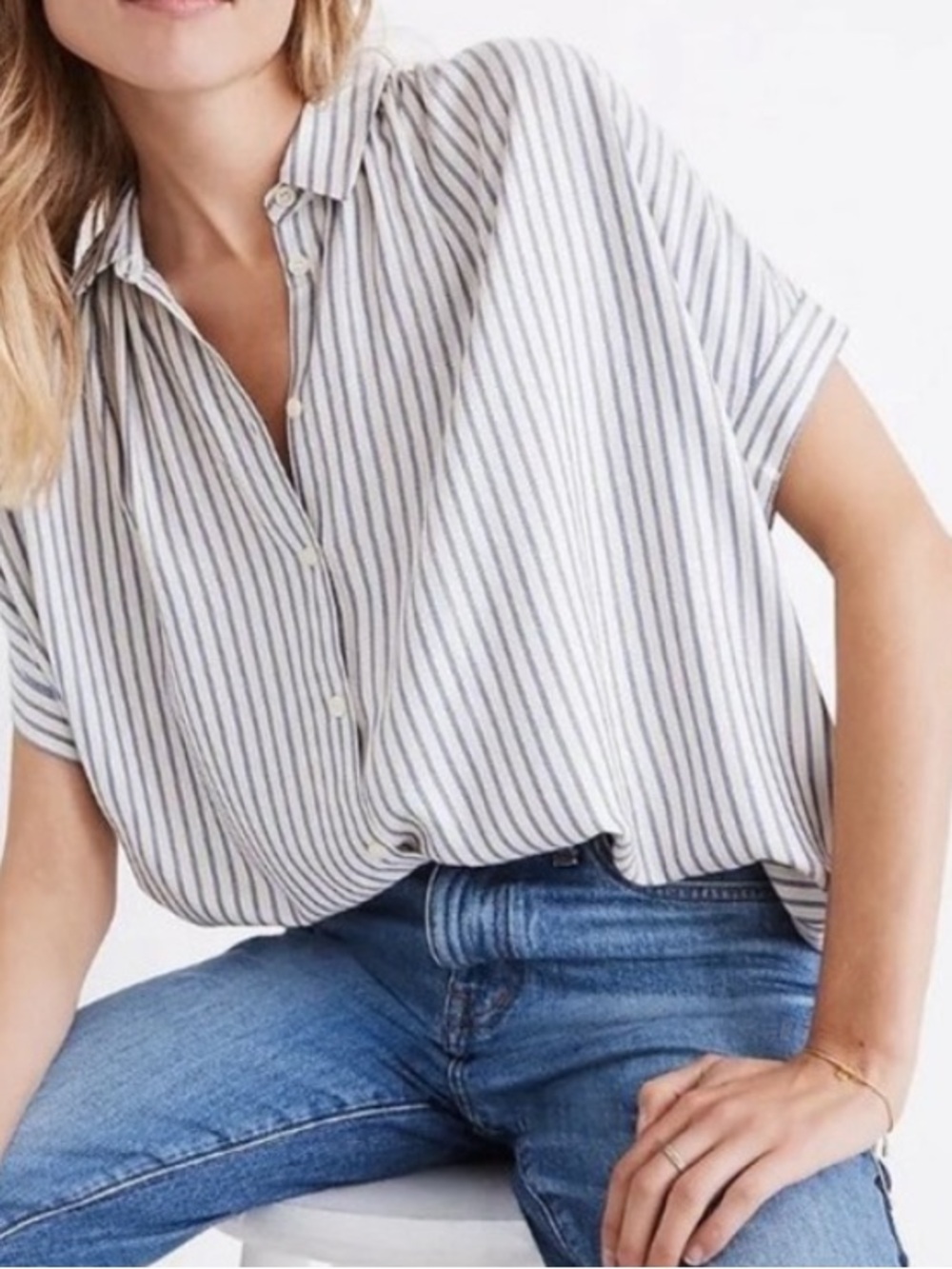 Madewell Central Shirt in Dalton Stripe size S